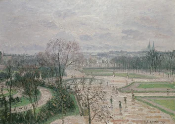 El jardín de las Tullerías en tiempo lluvioso, 1899